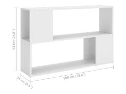 vidaxl Estante 100x24x63 cm derivados de madeira^ Vitrina