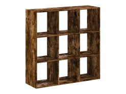 Biblioteca* Estante 102x32x102 cm derivados de madeira carvalho fumado PT708288 Castanho