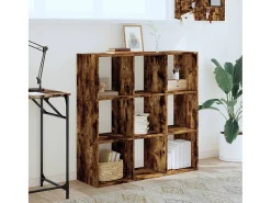 Biblioteca* Estante 102x32x102 cm derivados de madeira carvalho fumado PT708288 Castanho