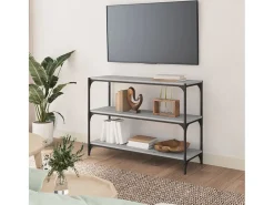 Sale Estante 100x33x70,5 cm derivados de madeira/aço cinza sonoma PT311214 Cinzento