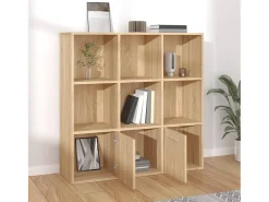 Biblioteca| Estante 98x30x98 cm derivados de madeira carvalho sonoma PT147512 Castanho
