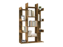 Biblioteca| Estante 86x25,5x140 cm derivados de madeira carvalho fumado PT808560 Castanho