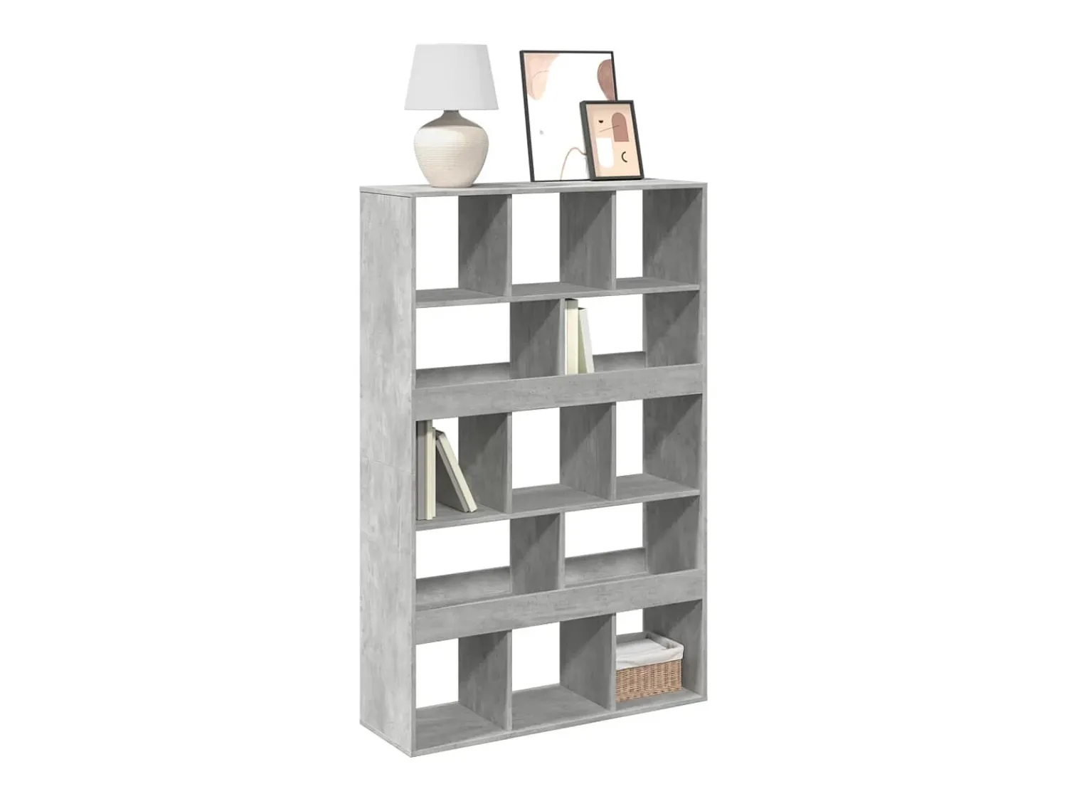 Biblioteca*vidaxl Estante 100x33x156,5 cm derivados de madeira cimento Cinzento