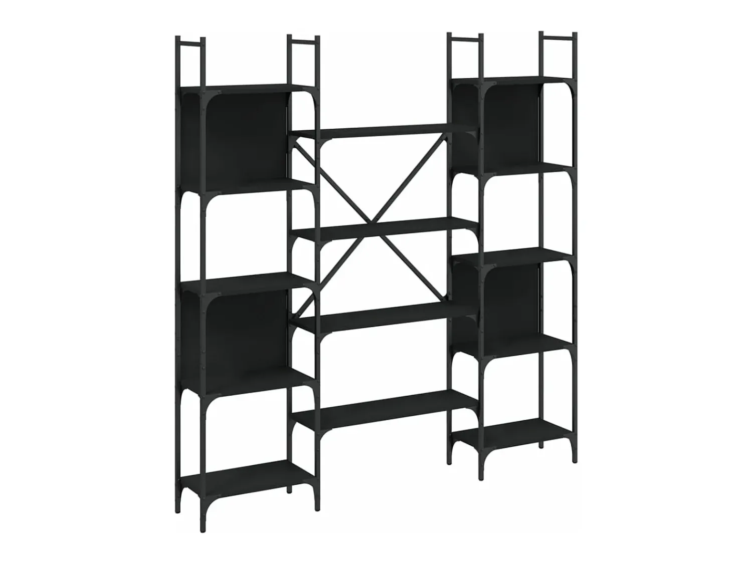 Best Estante 155,5x24x166,5 cm derivados de madeira PT451261 Preto