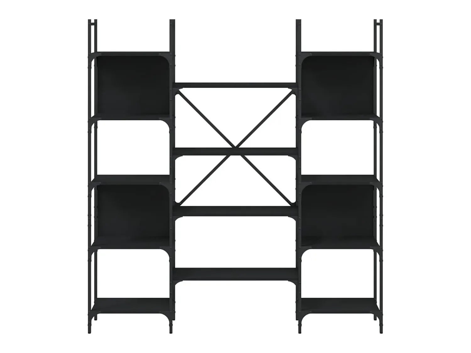 Best Estante 155,5x24x166,5 cm derivados de madeira PT451261 Preto