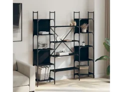 Best Estante 155,5x24x166,5 cm derivados de madeira PT451261 Preto