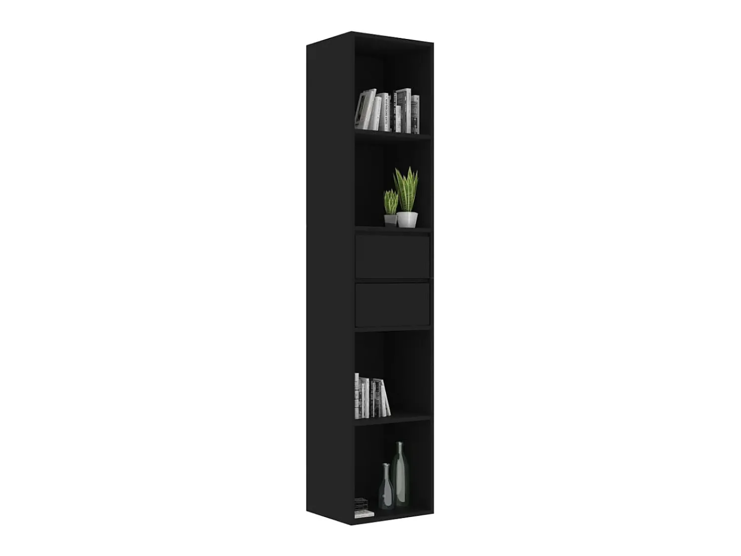 Biblioteca* Estante 36x30x171 cm derivados de madeira PT874267 Preto