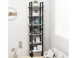 Estante 60x30x210 cm derivados de madeira cimento PT535207^ Prateleira