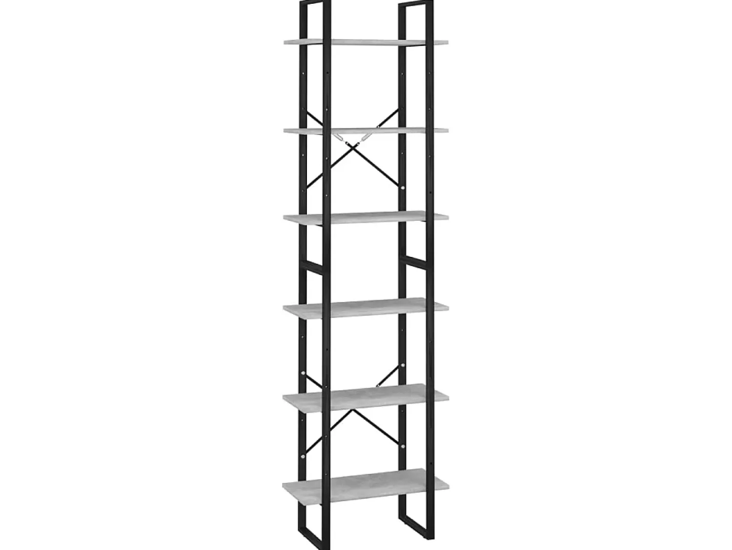 Estante 60x30x210 cm derivados de madeira cimento PT535207^ Prateleira