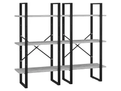 Estante 60x30x210 cm derivados de madeira cimento PT535207^ Prateleira