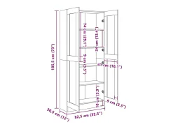 Vitrina|vidaxl Estante 82,5x30,5x185,5 cm derivados de madeira carvalho sonoma Castanho
