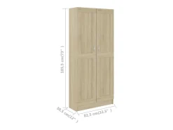 Vitrina|vidaxl Estante 82,5x30,5x185,5 cm derivados de madeira carvalho sonoma Castanho