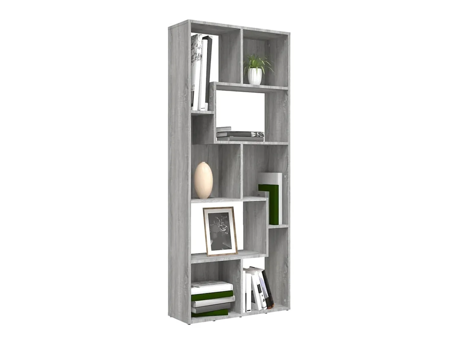 Vitrina*vidaxl Estante 67x24x161 cm derivados de madeira sonoma cinza Cinzento