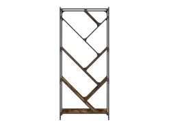 Biblioteca| Estante 79x30x180 cm derivados de madeira/metal carvalho fumado PT753325 Castanho