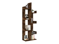 Outlet Estante 48x25,5x140 cm derivados de madeira carvalho fumado PT400544 Castanho