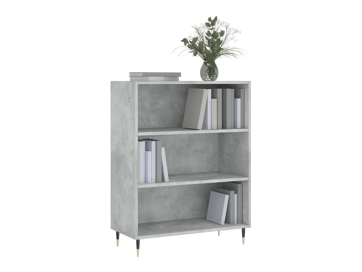 Best Estante 69,5x32,5x90 cm derivados de madeira cinzento cimento PT647733 Castanho