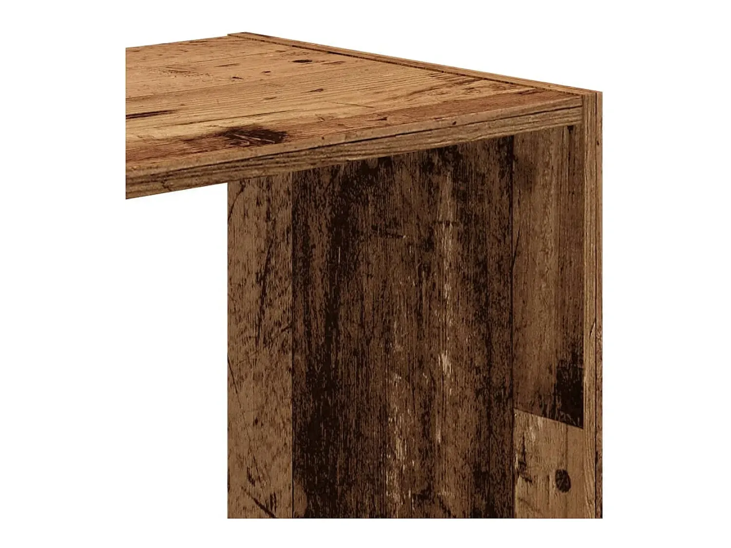 Vitrina*vidaxl Estante 102x32x102 cm derivados de madeira madeira velha Castanho