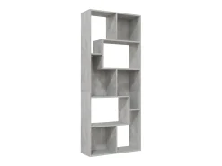 Vitrina|vidaxl Estante 67x24x161 cm derivados de madeira cimento Cinzento