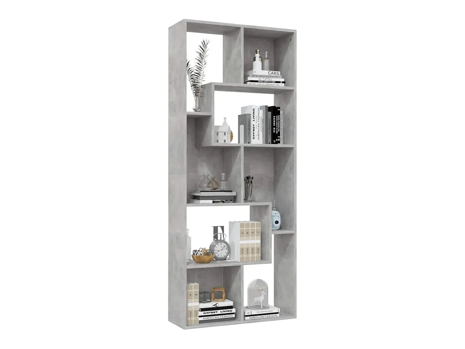 Vitrina|vidaxl Estante 67x24x161 cm derivados de madeira cimento Cinzento