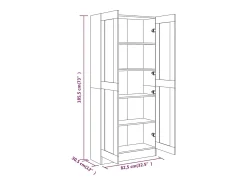 vidaxl Estante 82,5x30,5x185,5 cm derivados de madeira sonoma^ Vitrina