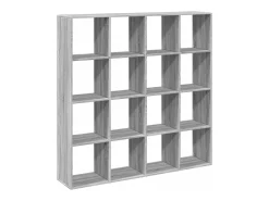 Biblioteca|vidaxl Estante 137,5x29x137,5 cm derivados de madeira sonoma Cinzento