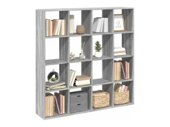 Biblioteca|vidaxl Estante 137,5x29x137,5 cm derivados de madeira sonoma Cinzento