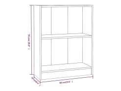 Vitrina|vidaxl Estante 60x24x76 cm derivados de madeira carvalho fumado Castanho