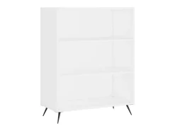 Biblioteca* Estante 69,5x32,5x90 cm derivados de madeira branco PT415521 Castanho