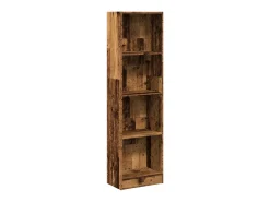 Biblioteca*vidaxl Estante 40x24x176 cm derivados de madeira madeira velha Castanho