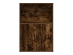 Biblioteca|vidaxl Estante 60x24x85 cm derivados de madeira carvalho fumado Castanho