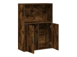 Biblioteca|vidaxl Estante 60x24x85 cm derivados de madeira carvalho fumado Castanho