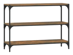 Outlet vidaxl Estante 100x33x70,5 cm derivados de madeira/aço carvalho fumado Castanho