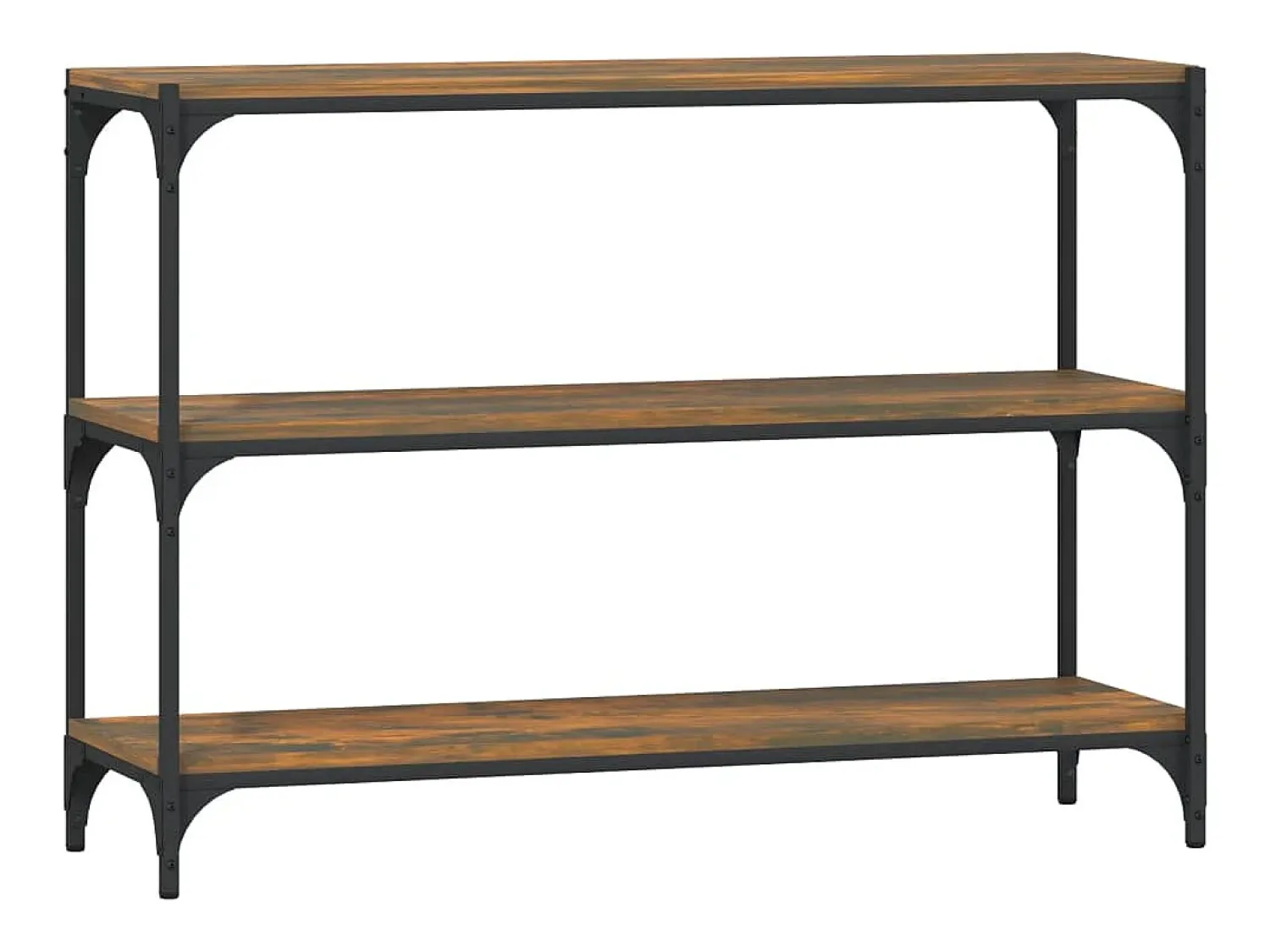 Outlet vidaxl Estante 100x33x70,5 cm derivados de madeira/aço carvalho fumado Castanho