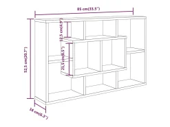 vidaxl Estante 85x16x52,5 cm derivados de madeira sonoma^ Prateleira