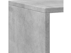 vidaxl Estante 137,5x29x137,5 cm derivados de madeira cinza cimento^ Biblioteca