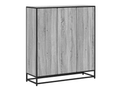 vidaxl Estante 97,5x33x107,5 cm derivados madeira/metal cinza sonoma^ Biblioteca