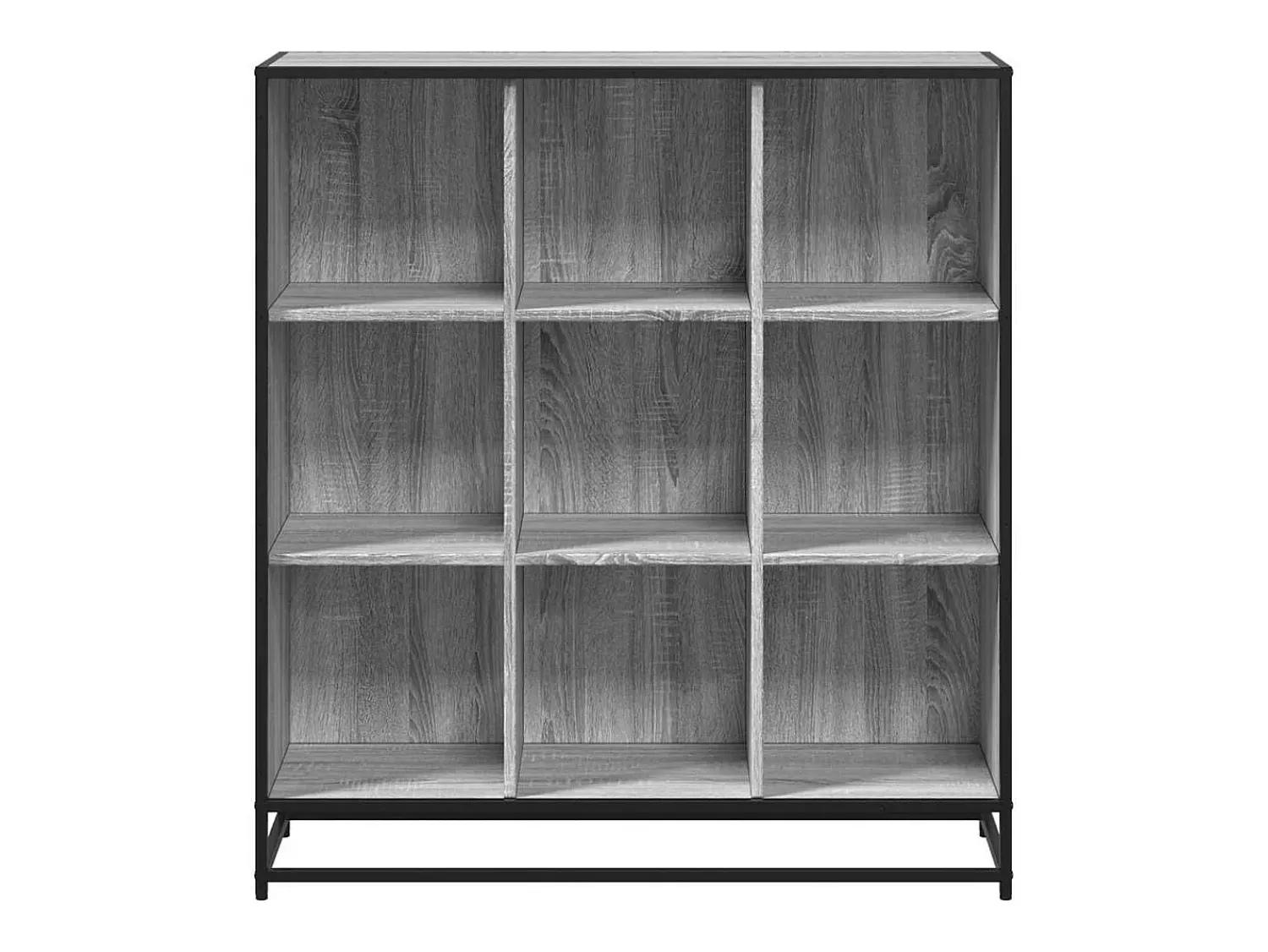 vidaxl Estante 97,5x33x107,5 cm derivados madeira/metal cinza sonoma^ Biblioteca