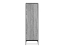 vidaxl Estante 97,5x33x107,5 cm derivados madeira/metal cinza sonoma^ Biblioteca