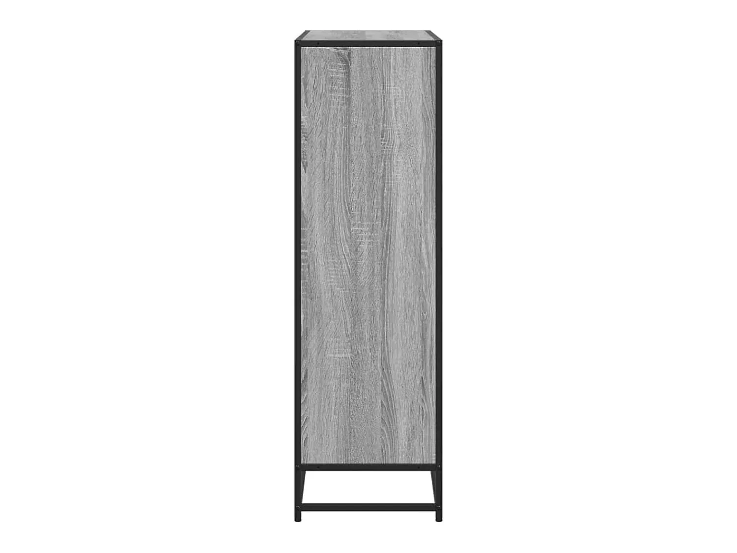 vidaxl Estante 97,5x33x107,5 cm derivados madeira/metal cinza sonoma^ Biblioteca