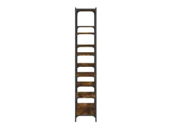 Biblioteca* Estante 100x32x170 cm derivados madeira/ferro carvalho fumado PT742372 Castanho