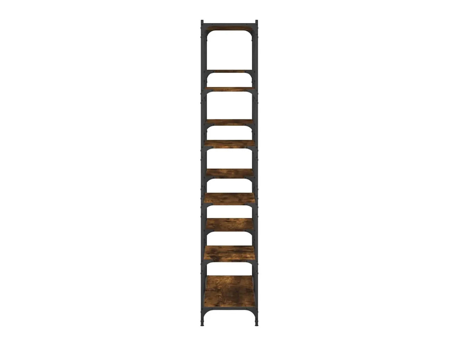 Biblioteca* Estante 100x32x170 cm derivados madeira/ferro carvalho fumado PT742372 Castanho