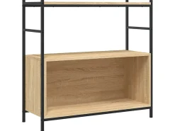 Biblioteca* Estante 80x30x78,5 cm derivados madeira/ferro carvalho sonoma PT647347 Castanho