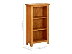 vidaxl Estante 45x22,5x82 cm madeira carvalho maciça Castanho