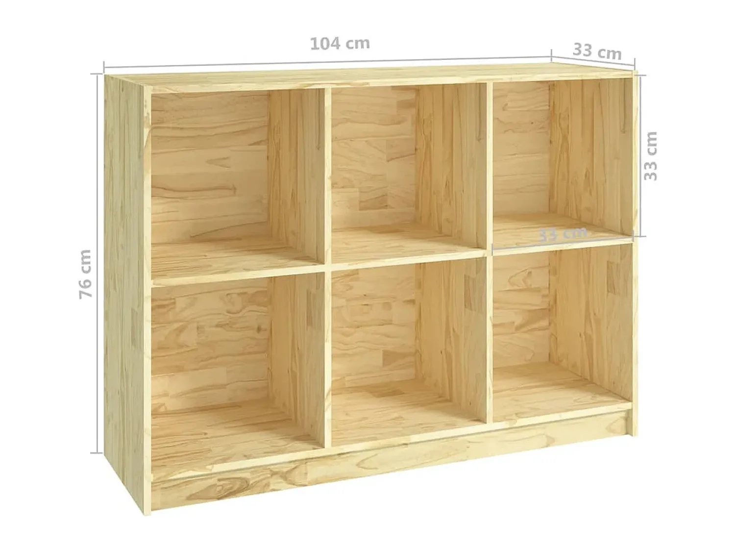 Vitrina*vidaxl Estante 104x33x76 cm madeira de pinho maciça Castanho