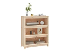 Vitrina|vidaxl Estante 80x35x97 cm madeira de pinho maciça Castanho