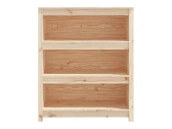 Vitrina|vidaxl Estante 80x35x97 cm madeira de pinho maciça Castanho