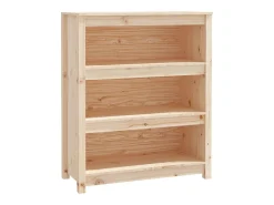 Vitrina|vidaxl Estante 80x35x97 cm madeira de pinho maciça Castanho