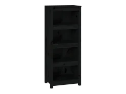 Best Estante 50x35x125,5 cm madeira de pinho maciça PT204601 Preto