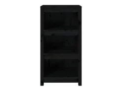 Vitrina*vidaxl Estante 50x35x97 cm madeira de pinho maciça Preto