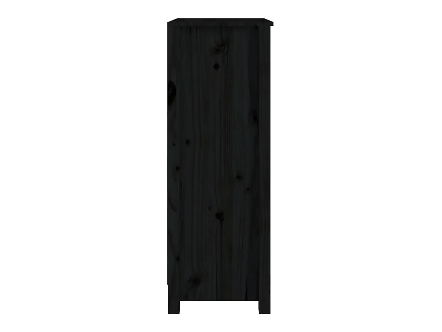 Vitrina*vidaxl Estante 50x35x97 cm madeira de pinho maciça Preto